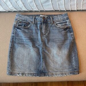 Ivy + Main Medium Wash Denim Blue Jean Skirt